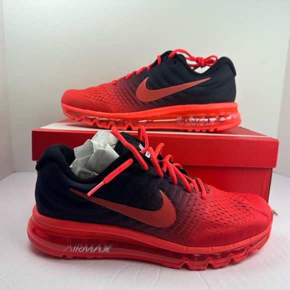 Nike Air Max 2017 Men's Sneakers Running Shoes Crimson Red Black 849559 600